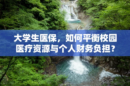大学生医保，如何平衡校园医疗资源与个人财务负担？