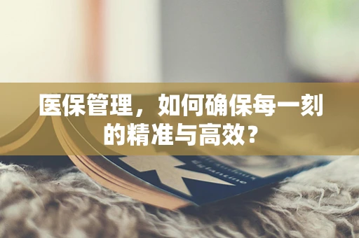医保管理，如何确保每一刻的精准与高效？