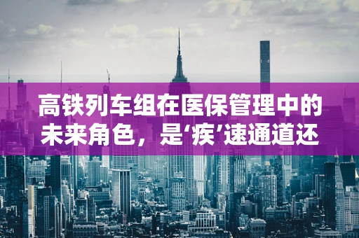 高铁列车组在医保管理中的未来角色，是‘疾’速通道还是‘慢’行驿站？