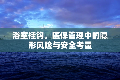 浴室挂钩，医保管理中的隐形风险与安全考量