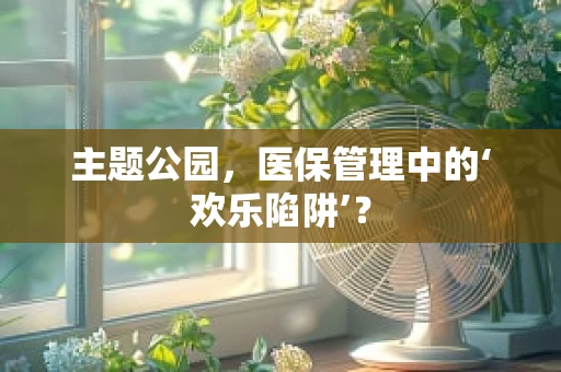 主题公园，医保管理中的‘欢乐陷阱’？