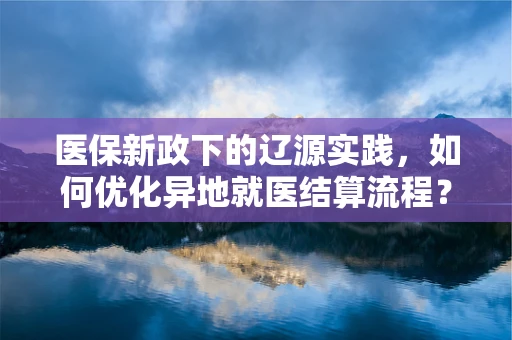 医保新政下的辽源实践，如何优化异地就医结算流程？