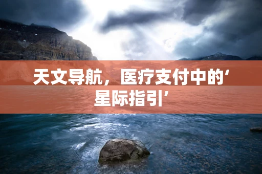 天文导航，医疗支付中的‘星际指引’