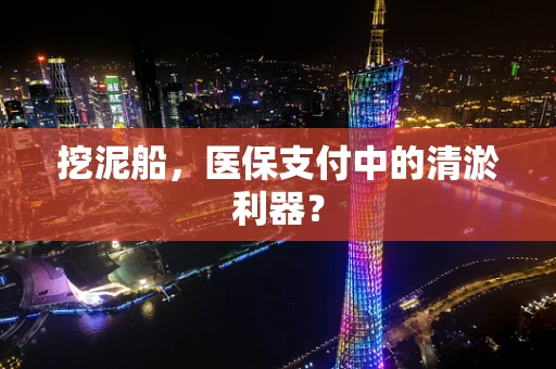 挖泥船，医保支付中的清淤利器？