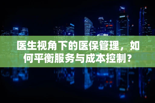 医生视角下的医保管理，如何平衡服务与成本控制？