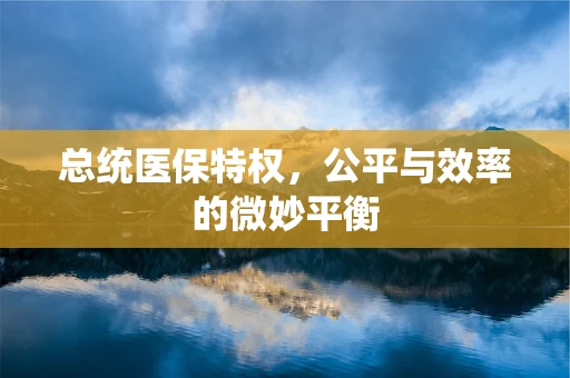 总统医保特权，公平与效率的微妙平衡