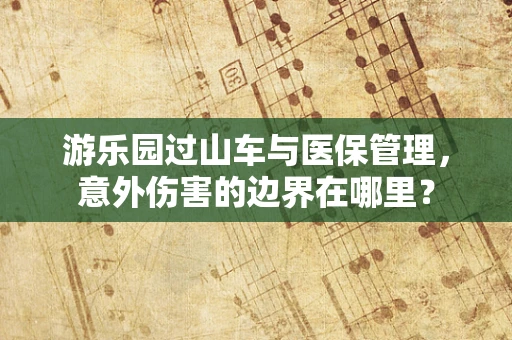 游乐园过山车与医保管理，意外伤害的边界在哪里？