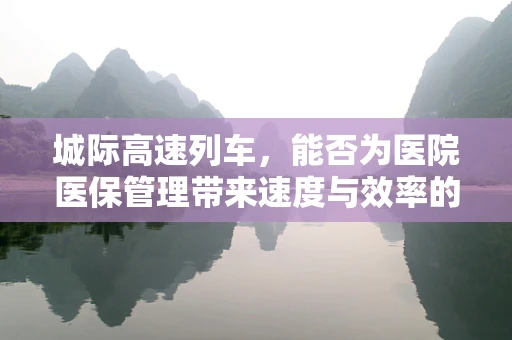 城际高速列车，能否为医院医保管理带来速度与效率的双重提升？