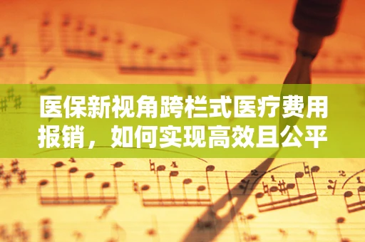 医保新视角跨栏式医疗费用报销，如何实现高效且公平？
