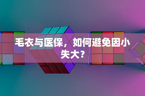 毛衣与医保，如何避免因小失大？