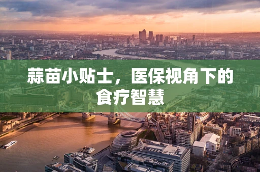 蒜苗小贴士，医保视角下的食疗智慧
