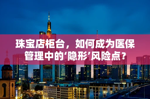 珠宝店柜台，如何成为医保管理中的‘隐形’风险点？