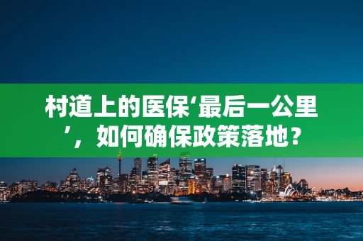 村道上的医保‘最后一公里’，如何确保政策落地？