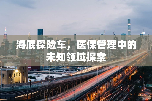 海底探险车，医保管理中的未知领域探索