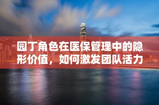 园丁角色在医保管理中的隐形价值，如何激发团队活力？