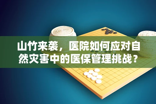 山竹来袭，医院如何应对自然灾害中的医保管理挑战？