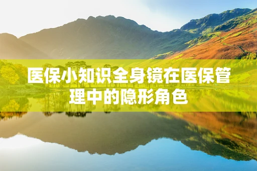医保小知识全身镜在医保管理中的隐形角色