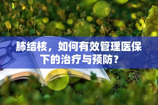 肺结核，如何有效管理医保下的治疗与预防？