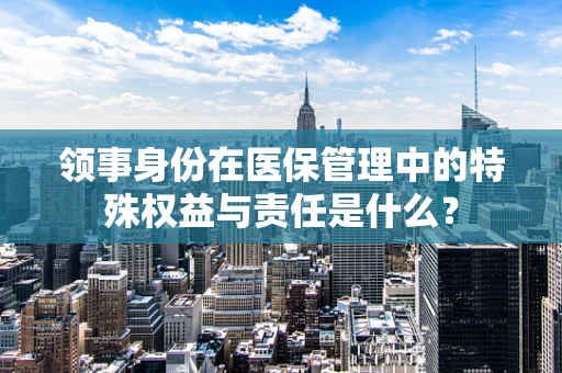 领事身份在医保管理中的特殊权益与责任是什么？