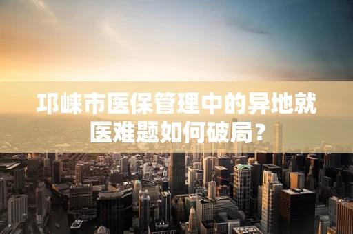 邛崃市医保管理中的异地就医难题如何破局？