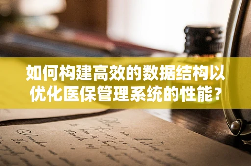如何构建高效的数据结构以优化医保管理系统的性能？