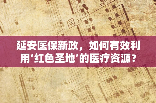 延安医保新政，如何有效利用‘红色圣地’的医疗资源？