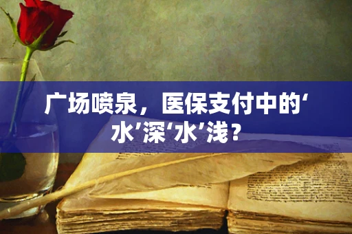 广场喷泉，医保支付中的‘水’深‘水’浅？