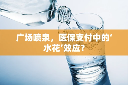广场喷泉，医保支付中的‘水花’效应？