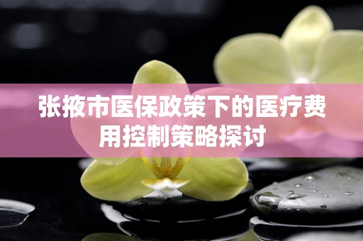 张掖市医保政策下的医疗费用控制策略探讨