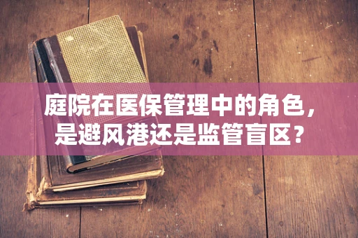 庭院在医保管理中的角色，是避风港还是监管盲区？