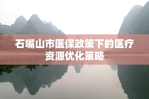 石嘴山市医保政策下的医疗资源优化策略