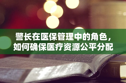 警长在医保管理中的角色，如何确保医疗资源公平分配？