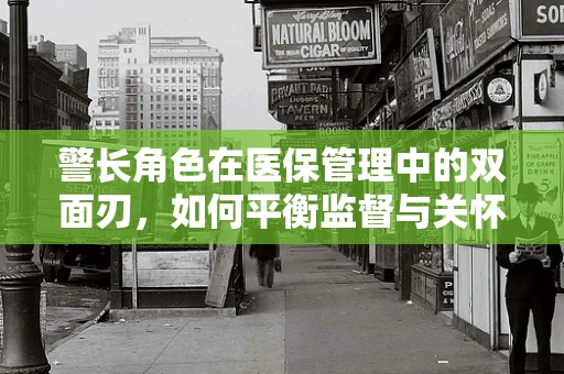 警长角色在医保管理中的双面刃，如何平衡监督与关怀？