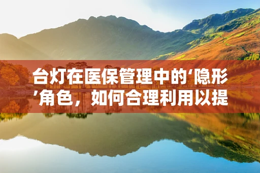 台灯在医保管理中的‘隐形’角色，如何合理利用以提升患者就医体验？