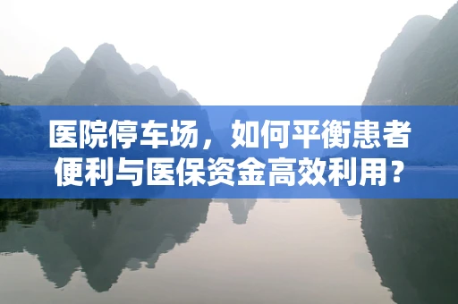 医院停车场，如何平衡患者便利与医保资金高效利用？