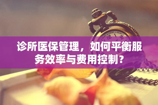 诊所医保管理，如何平衡服务效率与费用控制？