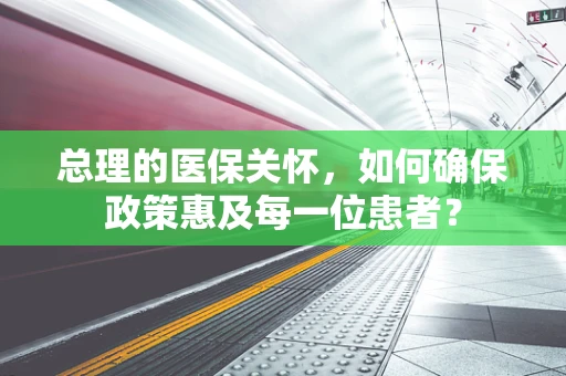 总理的医保关怀，如何确保政策惠及每一位患者？