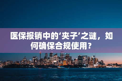 医保报销中的‘夹子’之谜，如何确保合规使用？