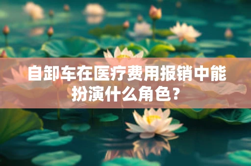 自卸车在医疗费用报销中能扮演什么角色？