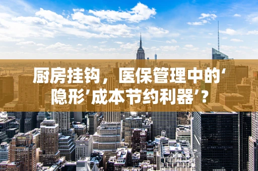 厨房挂钩，医保管理中的‘隐形’成本节约利器’？