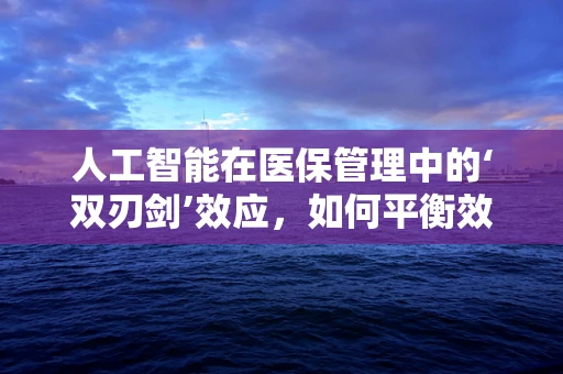 人工智能在医保管理中的‘双刃剑’效应，如何平衡效率与隐私保护？