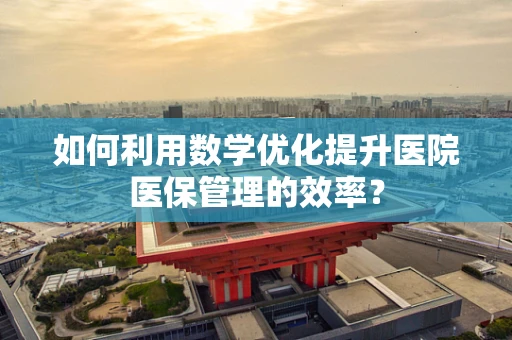 如何利用数学优化提升医院医保管理的效率？