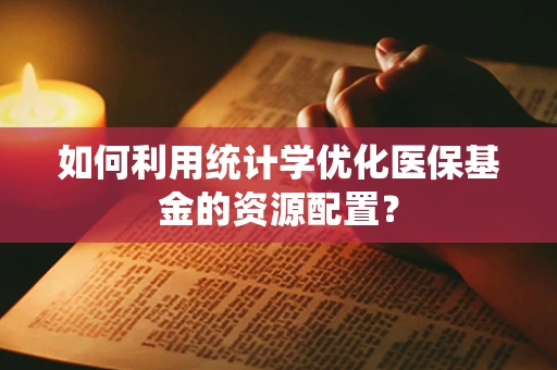 如何利用统计学优化医保基金的资源配置？