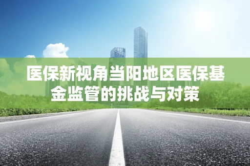 医保新视角当阳地区医保基金监管的挑战与对策