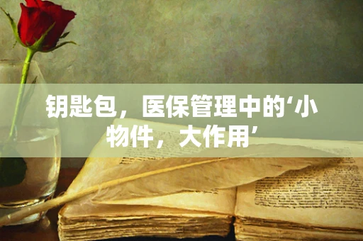 钥匙包，医保管理中的‘小物件，大作用’