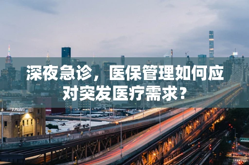 深夜急诊，医保管理如何应对突发医疗需求？