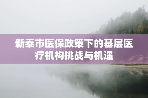 新泰市医保政策下的基层医疗机构挑战与机遇