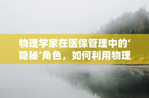 物理学家在医保管理中的‘隐秘’角色，如何利用物理原理优化医疗资源分配？