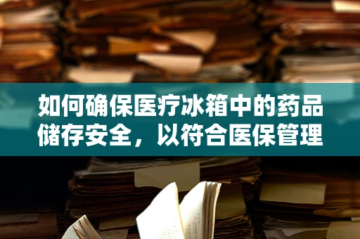 如何确保医疗冰箱中的药品储存安全，以符合医保管理规定？