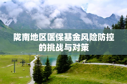 陇南地区医保基金风险防控的挑战与对策